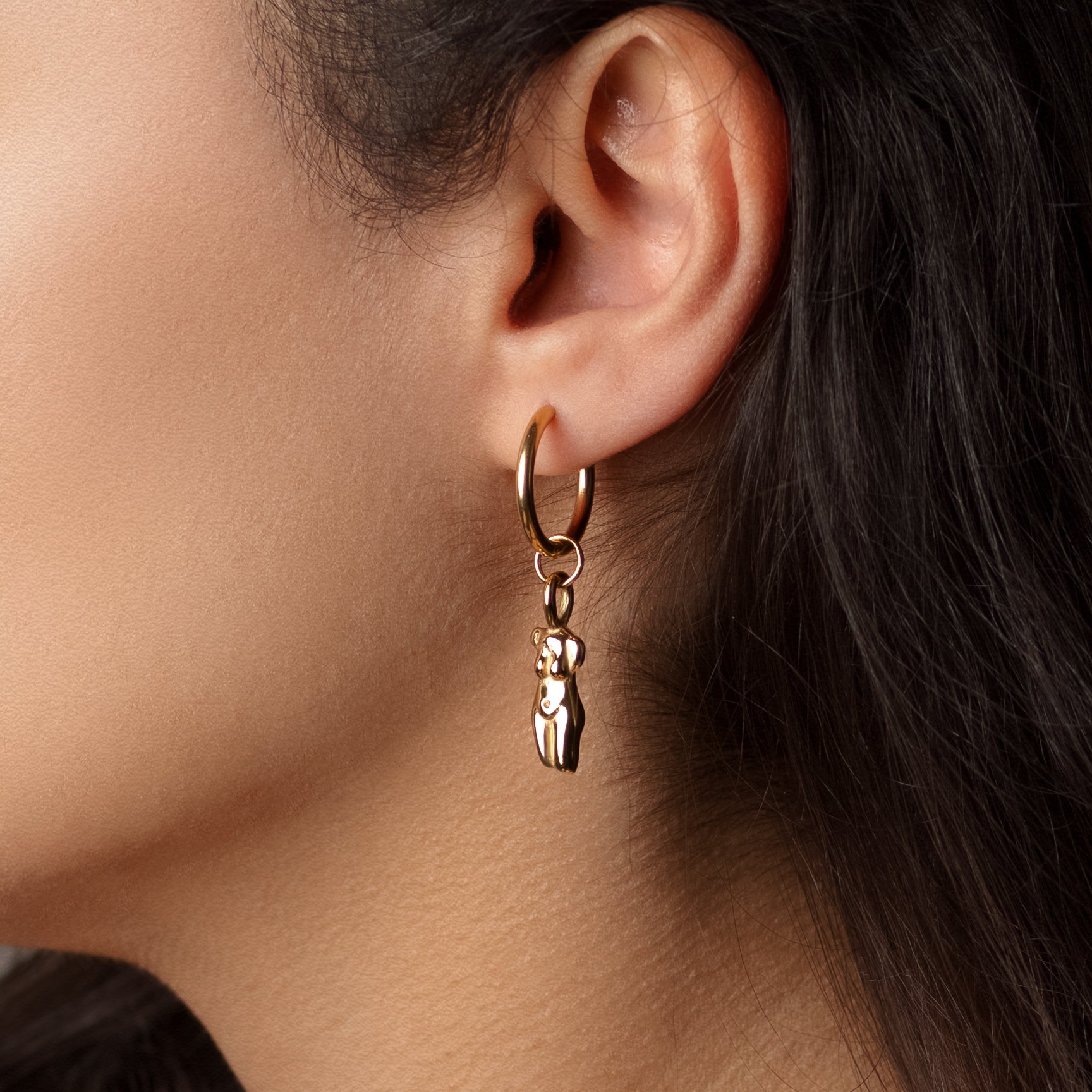 Female Body Abstract Earrings - Stainless Steel 18K gold plated - Zafeer